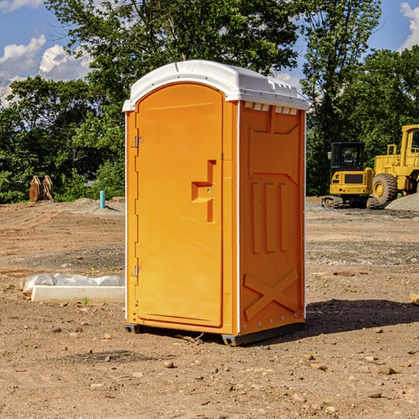 how often are the porta potties cleaned and serviced during a rental period in Orangetree